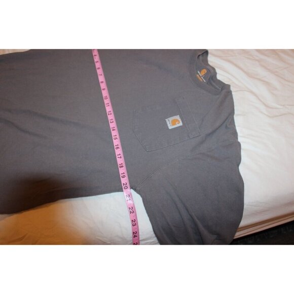 Carhartt Mens Gray Long Sleeve Pocket T-Shirt Size S 100% Cotton Casual Wear - Picture 4 of 9